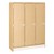 60" H Three-Wide Single-Tier Lockers - Shown in maple w/ doors closed